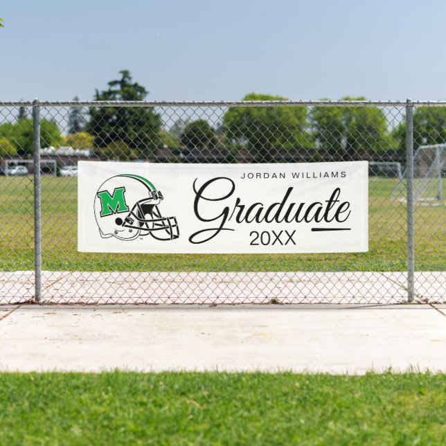 Marshall Football Helmet | Graduation Banner (Insitu)
