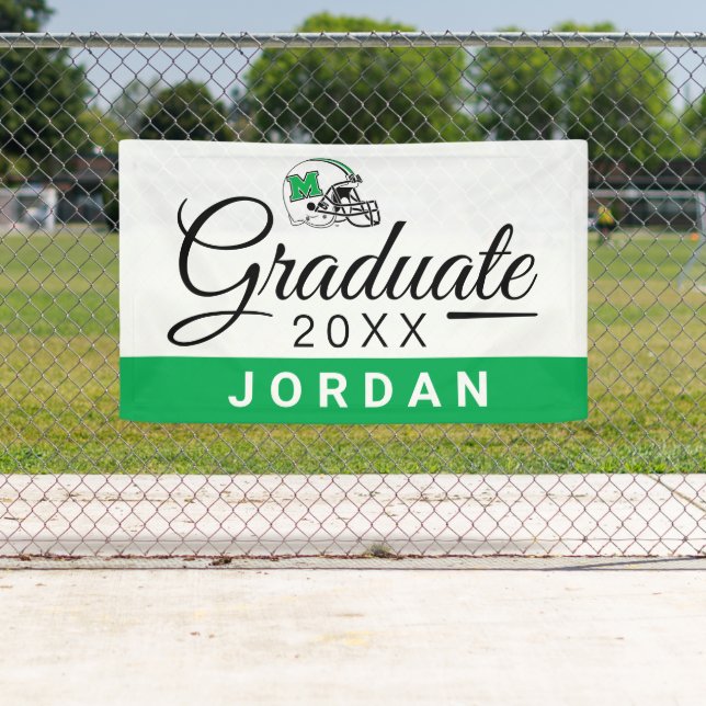 Marshall Football Helmet | Graduation Banner (Insitu)