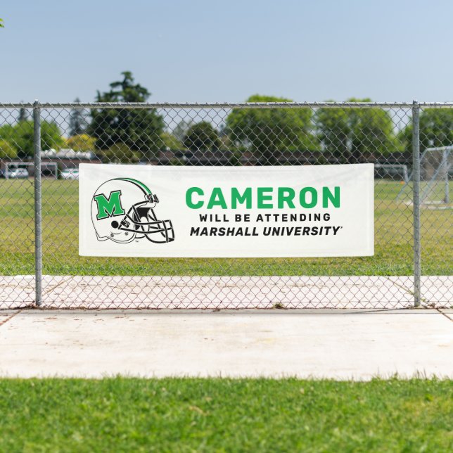 Marshall Football Helmet | Graduation Banner (Insitu)