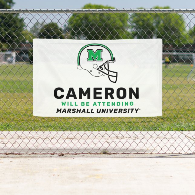 Marshall Football Helmet | Graduation Banner (Insitu)