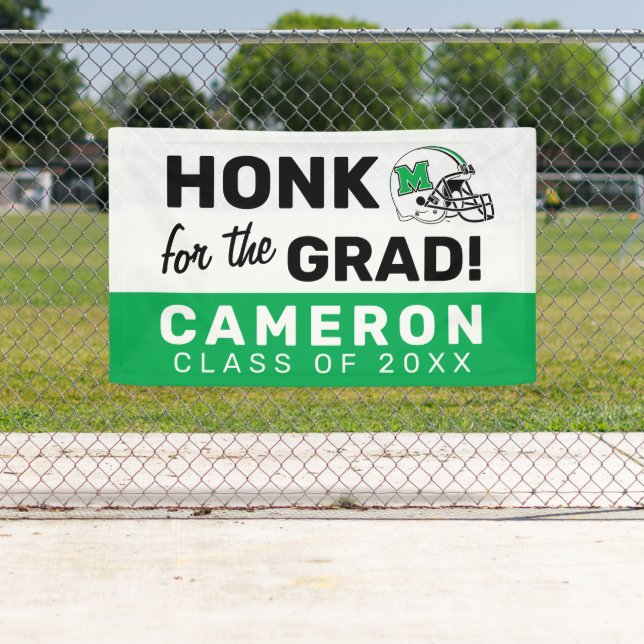 Marshall Football Helmet | Graduation Banner (Insitu)