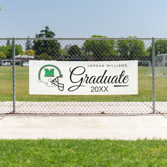 Marshall Football Helmet | Graduation Banner (Insitu)