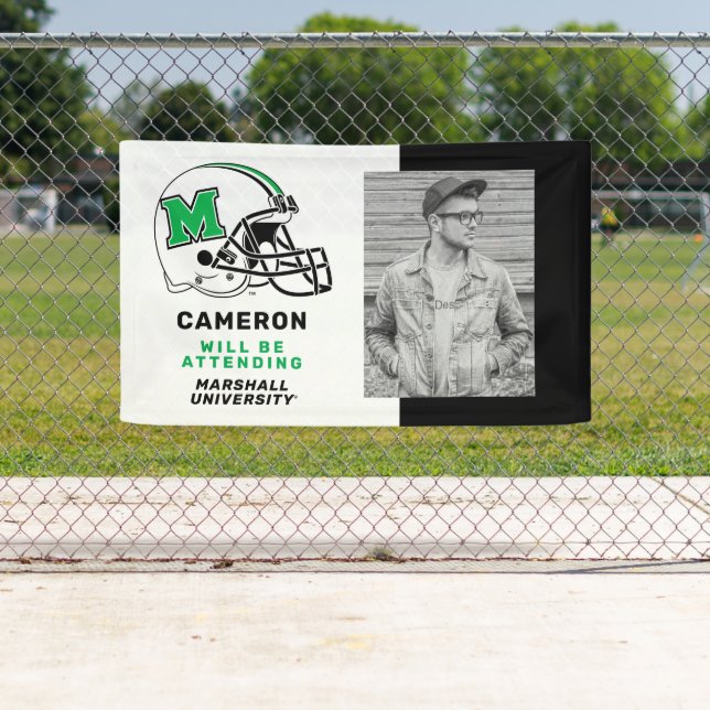 Marshall Football Helmet | Graduation Banner (Insitu)