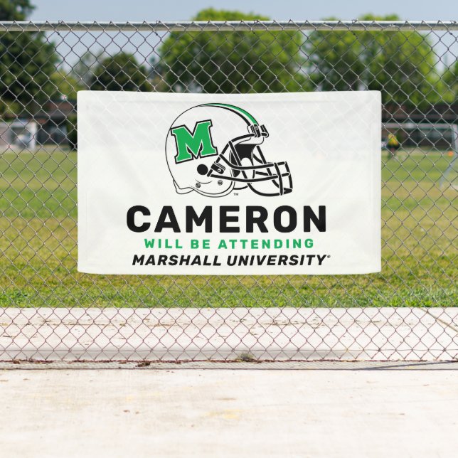 Marshall Football Helmet | Graduation Banner (Insitu)