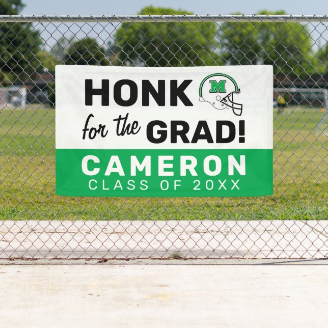 Marshall Football Helmet | Graduation Banner (Insitu)