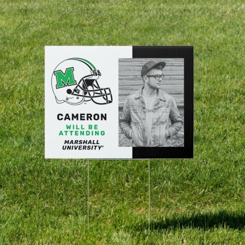 Marshall Football Helmet  Graduation Sign