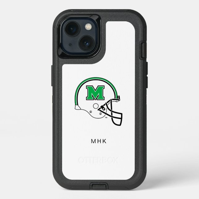 Marshall Football Helmet | Monogram Otterbox iPhone Case (Back)