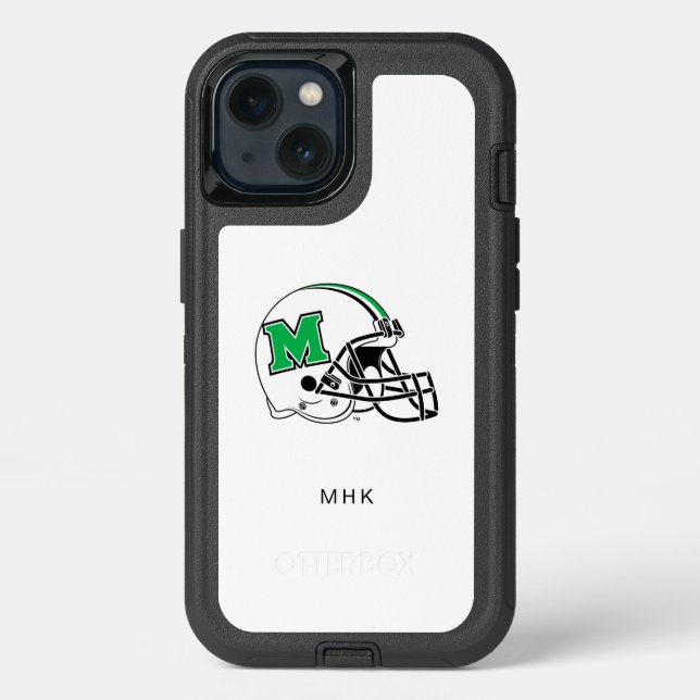 Marshall Football Helmet | Monogram Otterbox iPhone Case (Back)