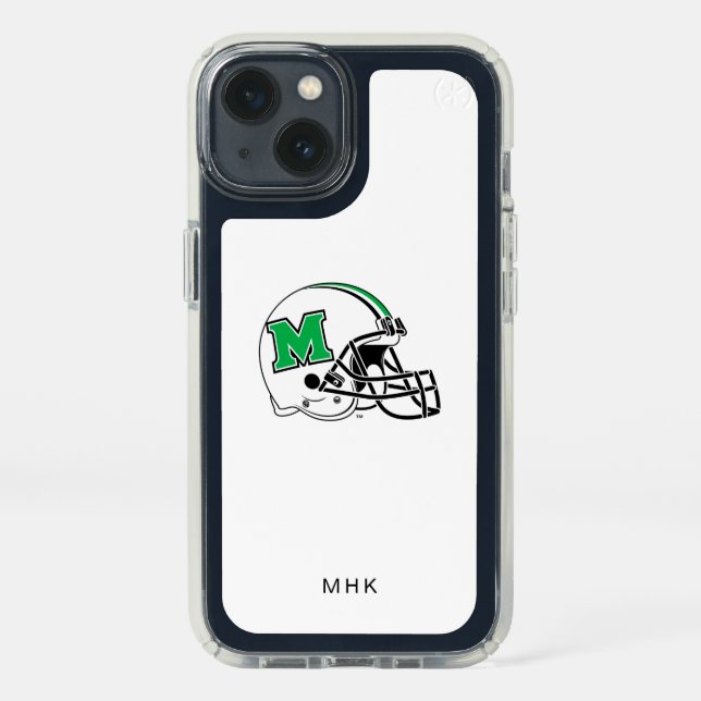 Marshall Football Helmet | Monogram Speck iPhone 13 Case (Front)