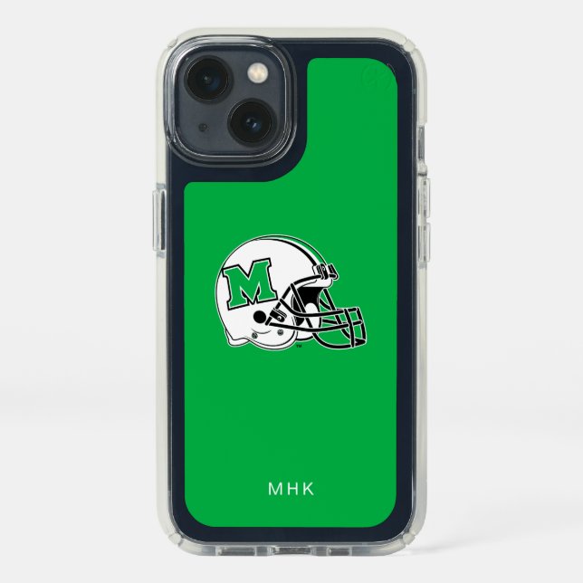 Marshall Football Helmet | Monogram Speck iPhone 13 Case (Front)