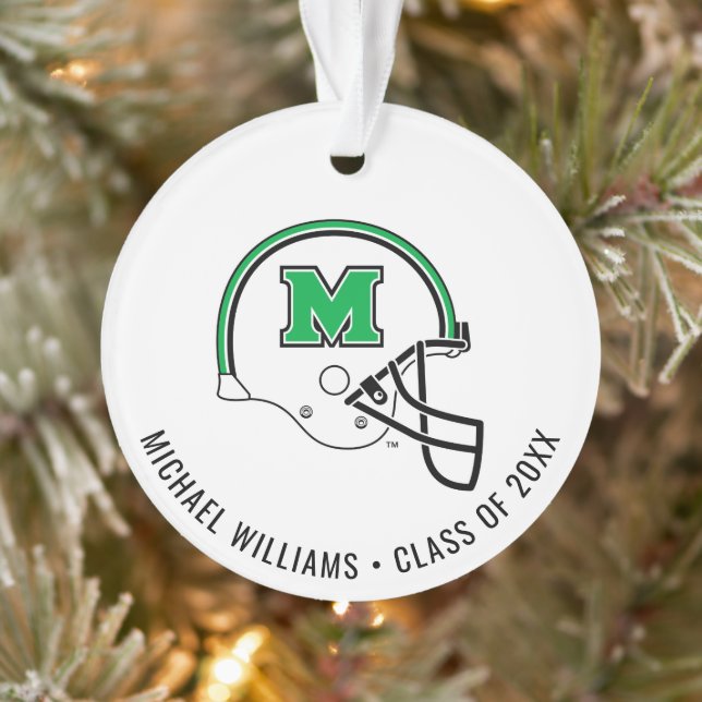 Marshall Football Helmet Ornament (Tree)