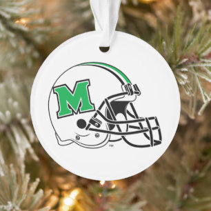 Marshall Football Helmet Ornament