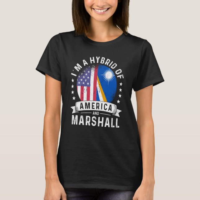Marshall Islands American Patriot Grown Flag Humor T-Shirt (Front)