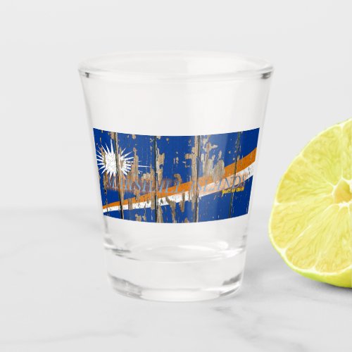 Marshall Islands Boots on ground Shot Glass