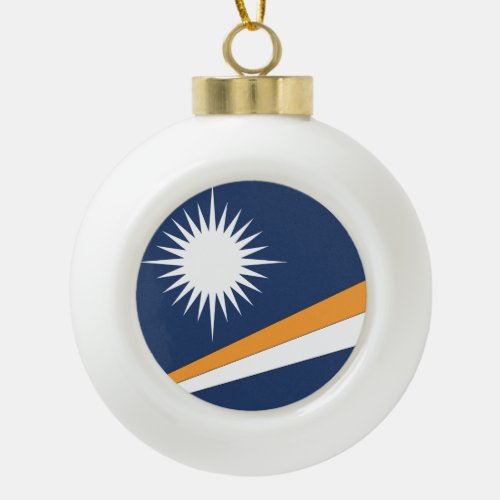 MARSHALL ISLANDS CERAMIC BALL CHRISTMAS ORNAMENT