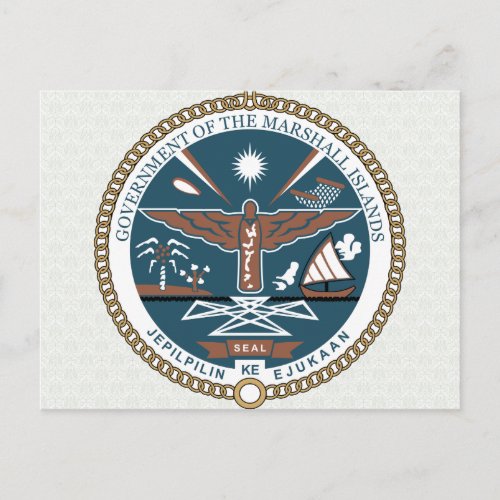 Marshall Islands Coat of Arms detail Postcard