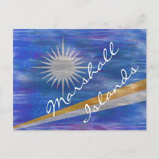 Marshall Islands distressed flag Postcard (Front)