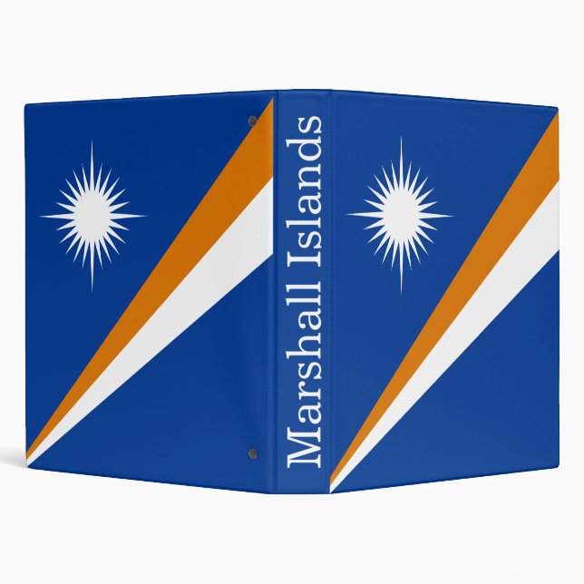 Marshall Islands Flag 3 Ring Binder (Background)
