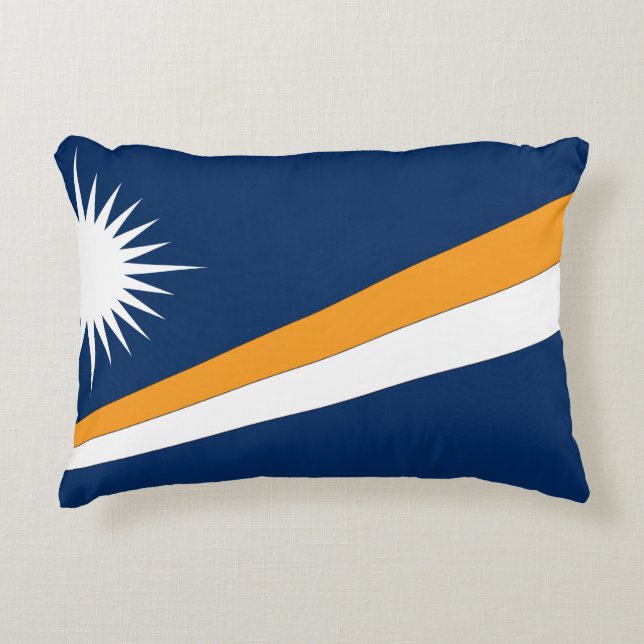 Marshall Islands Flag Accent Pillow (Front)