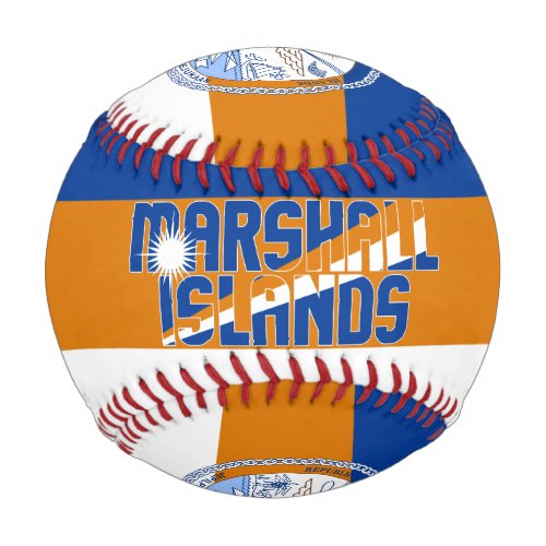 Marshall Islands Flag and Coat of Arms Patriotic Baseball