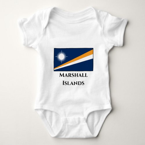 Marshall Islands Flag Baby Bodysuit