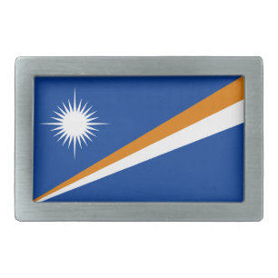 Marshall Islands Flag Belt Buckle