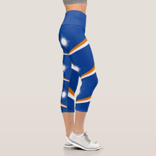 Marshall Islands Flag Capri Leggings