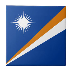 Marshall Islands Flag Ceramic Tile