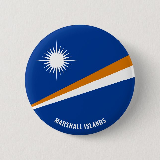 Marshall Islands Flag Charming Patriotic Button (Front)