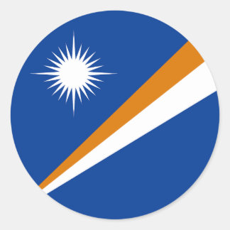 Marshall Islands Flag Classic Round Sticker