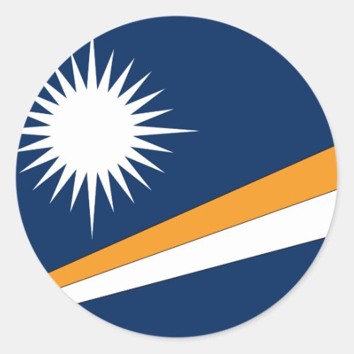 Marshall Islands Flag Classic Round Sticker