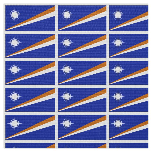 Marshall Islands Flag Fabric (Swatch)