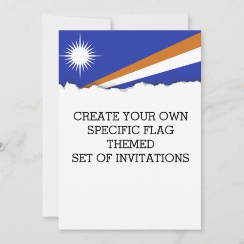 Marshall Islands Flag Invitation