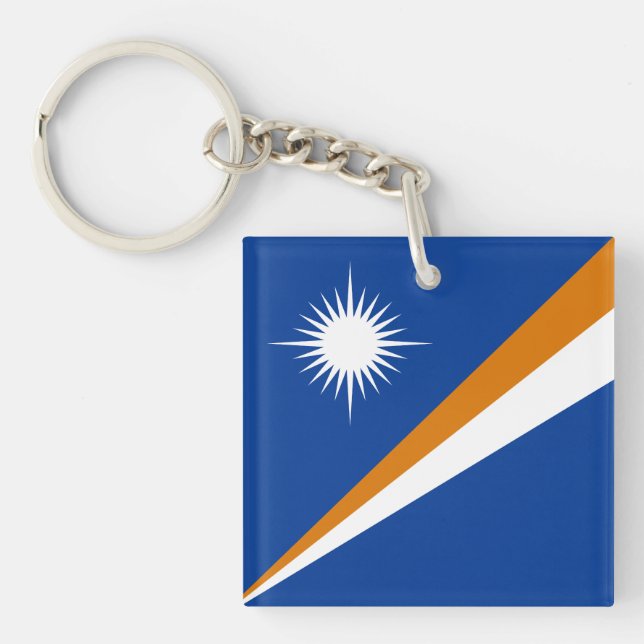 Marshall Islands Flag Keychain (Front)
