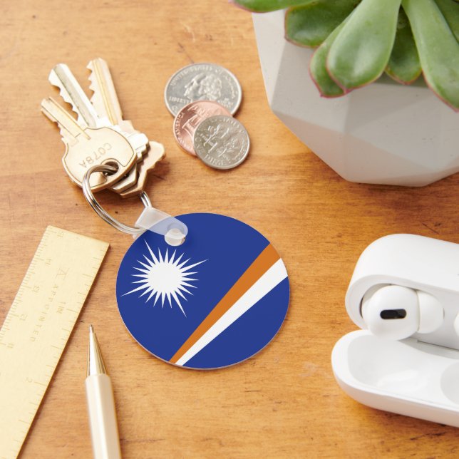 Marshall Islands flag Keychain (Desk)