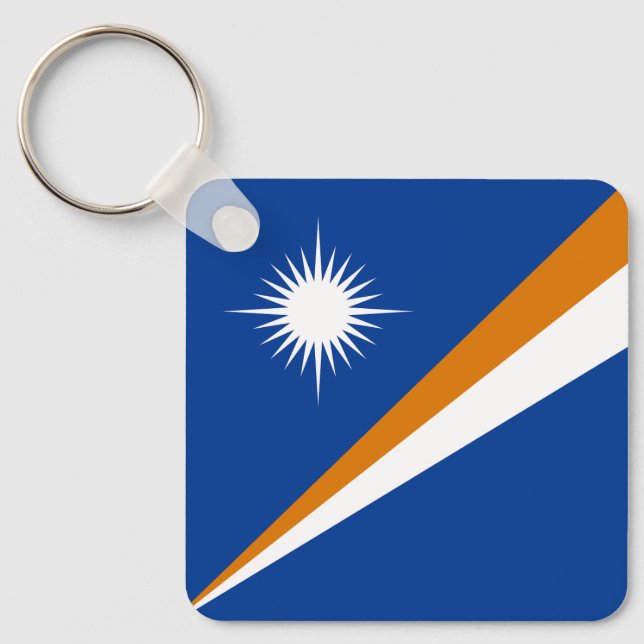 Marshall Islands Flag Keychain (Front)