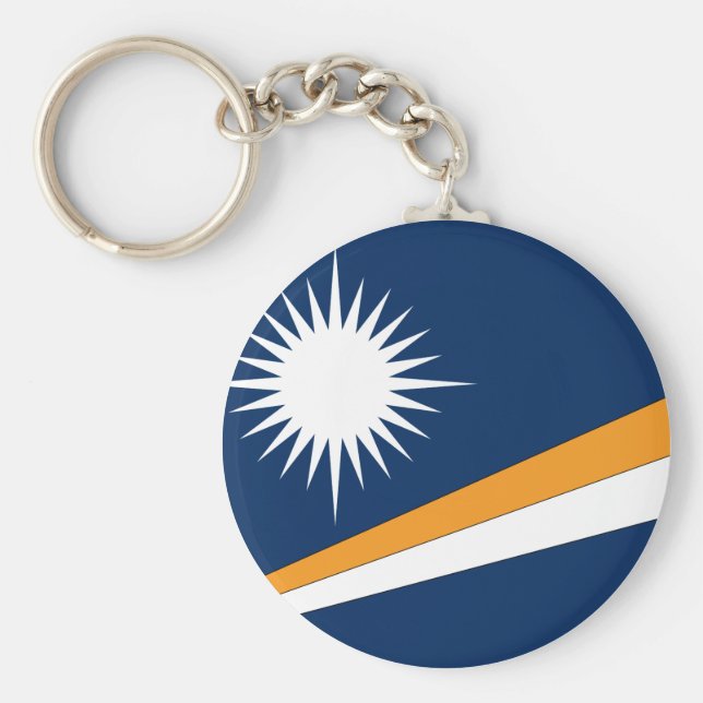 Marshall Islands Flag Keychain (Front)