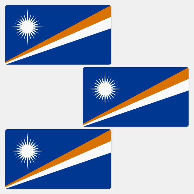 Marshall Islands Flag Labels (Group)