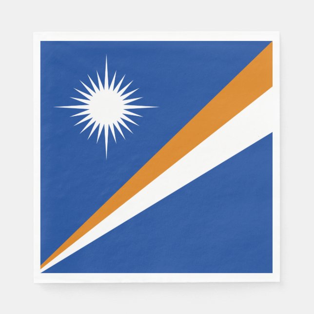 Marshall Islands Flag Napkins (Front)