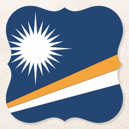 Marshall Islands Flag Paper Coaster
