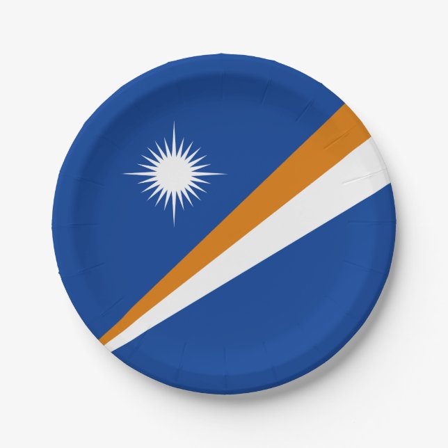 Marshall Islands Flag Paper Plates (Front)