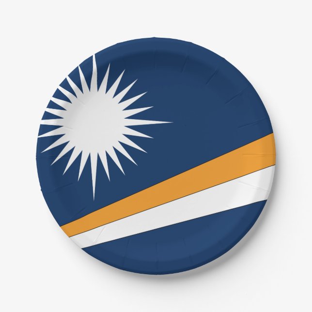 Marshall Islands Flag Paper Plates (Front)