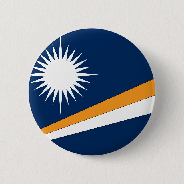Marshall Islands Flag Pinback Button (Front)
