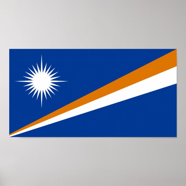Marshall Islands Flag Poster (Front)