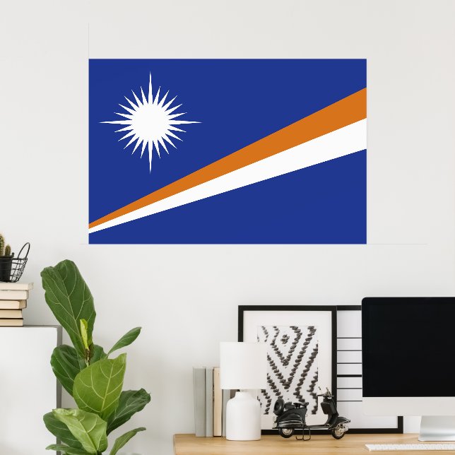 Marshall Islands flag Poster (Home Office)