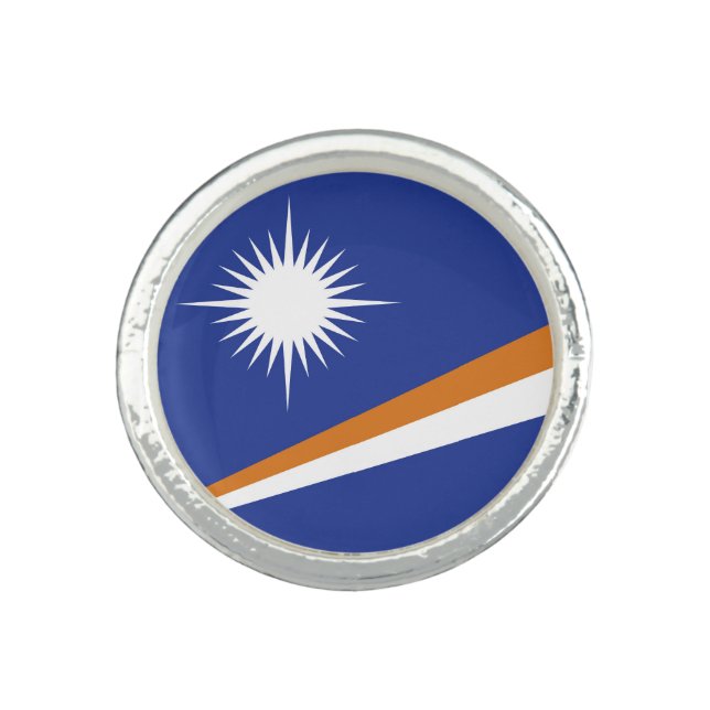 Marshall Islands flag Ring (Front)