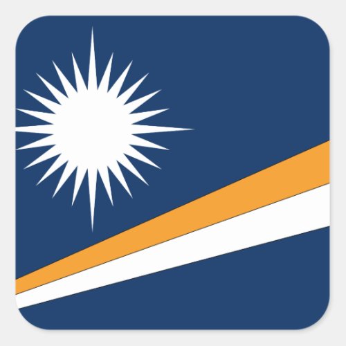Marshall Islands Flag Square Sticker