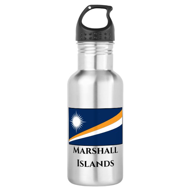 Marshall Islands Flag Stainless Steel Water Bottle (Front)