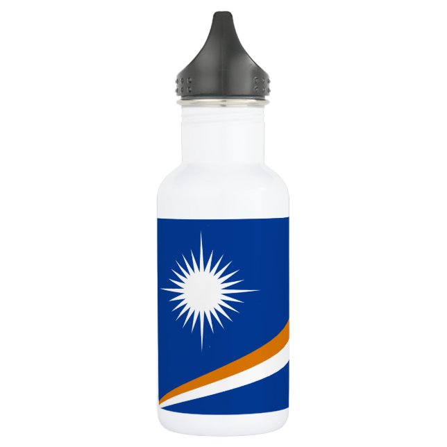 Marshall Islands Flag Stainless Steel Water Bottle (Left)