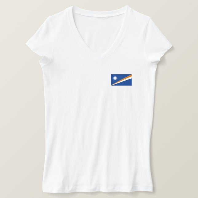 Marshall Islands Flag T-Shirt (Design Front)